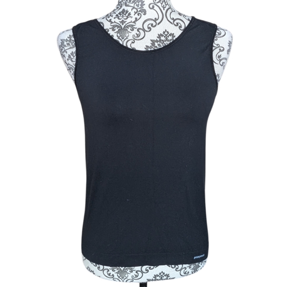 Patagonia Tank Baselayer Gorpcore Outdoor Women Small Layers Run Stretch Black - Picture 2 of 7